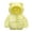 Yellow, variant on Girls Winter Hooded Coat Warm Furry Ears Jacket Kids Gradient Long Sleeve Zipper Front Lightweight Insulated Outerwear