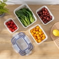 thumbnail image 3 of dajkiuy Clearance Fruit Vegetable Storage Containers For Fridge Draining Fresh Containers 3 In 1 Produce Storage Containers Large Organizer Bins With Lid Colander, 3 of 9