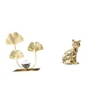 thumbnail image 1 of Estatua de figura,Estatuas de hojas y flores de metal,esculturas decorativas,Figuras decorativas para el hogar,para estante,mesa o vitrina.,Figura de escritorio,Estatua de gato en, 1 of 8
