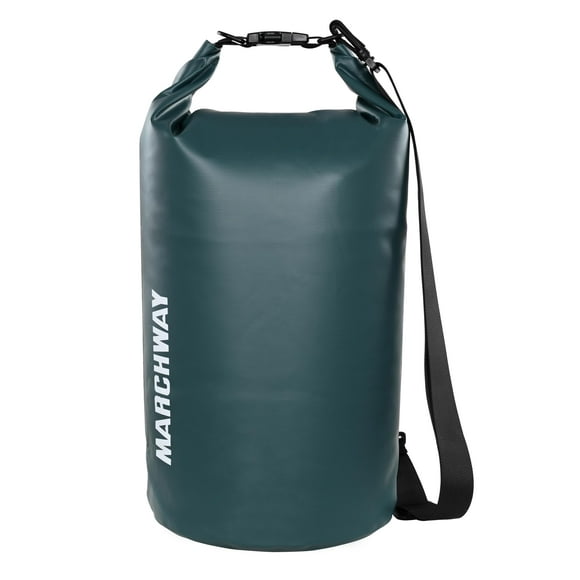 Mochila flotante impermeable Dry Bag MARCHWAY de 10 litros, color verde negruzco