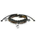 thumbnail image 1 of Playboy Bracelets en Cuir et Laiton avec Breloques Lapin, 1 of 2
