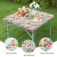 thumbnail image 4 of Pioneer Flower Floral Print Pattern Square Fitted Tablecloth with Elastic Edge,Square Table Cover,Washable Elastic Table Cover for Home Kitchen Party Decor 36"x36", 4 of 6