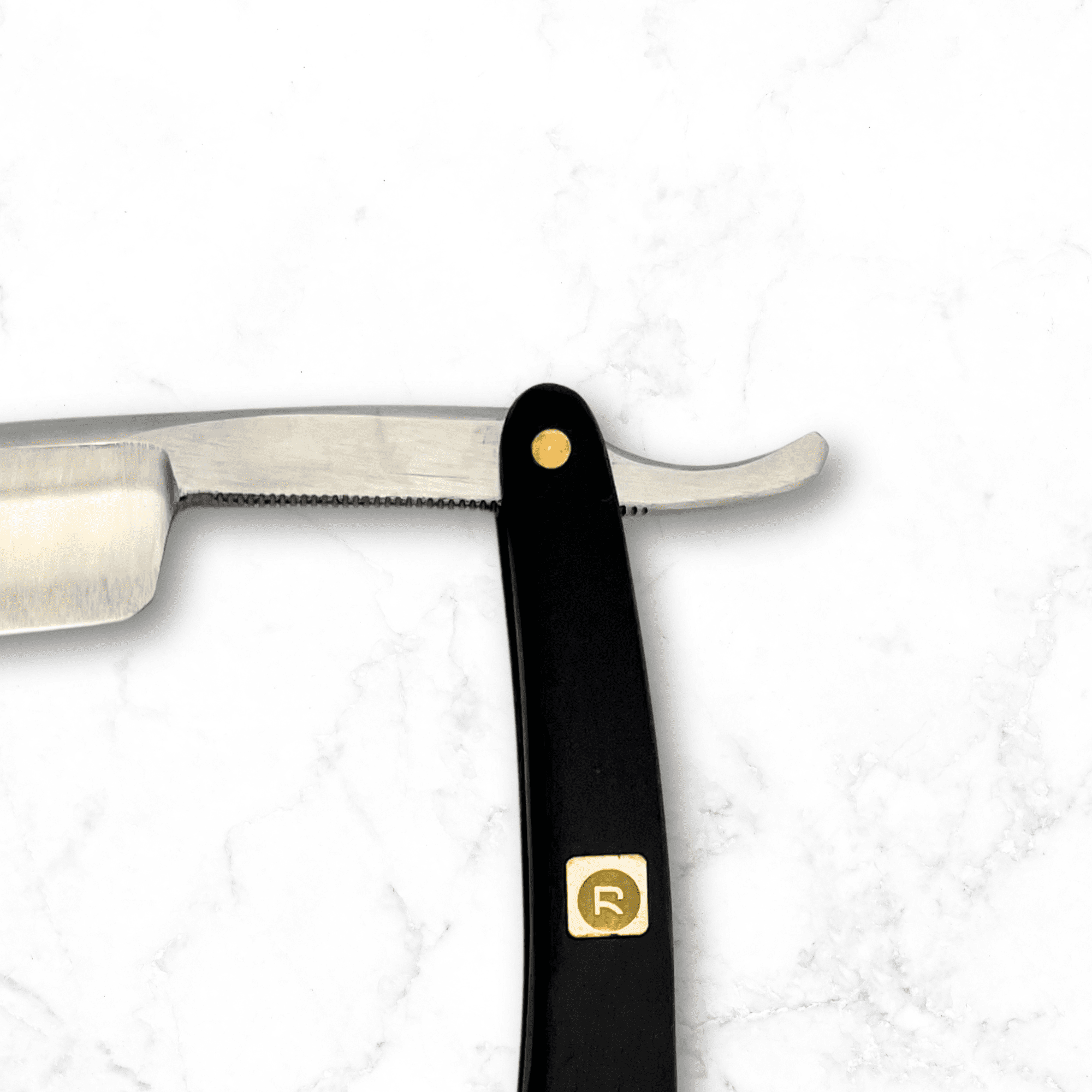 Saki Shears Premium Straight Razor for Men with Long Handle, Black