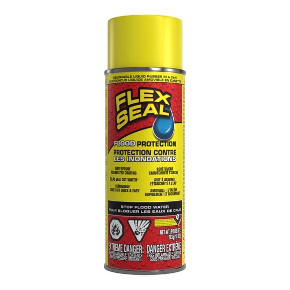 Flex Seal Spray Flood Protection, Removable Liquid Rubber in a Can, 10 oz