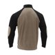 thumbnail image 4 of Blusa y camisa de manga larga con cuello alto para hombre, estilo casual, con estampado de palmeras color cacao, deportiva, con cuello alto, botones y patchwork, de poliéster., 4 of 5
