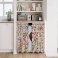 thumbnail image 6 of Boho Pink Flowers Tier Curtains 54 Inch Length, Colorful Floral Spring Vintage Botanical Cafe Short Curtains for Bathroom Over Sink, Small Kitchen Curtain Light Filtering Drapes 2 Panels 27.5"Wx54"L, 6 of 8
