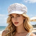 thumbnail image 2 of Lady's Sequin Newsboy Caps Breathable Lightweight and Comfortable Hats for Women White One Size, 2 of 4