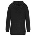 thumbnail image 5 of Timegard Hoodies for Women Ribbed Drawstring Mid Long Sweaters Pullover Fall Casual Comfy Tops Blouse, 5 of 6
