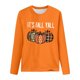 thumbnail image 3 of MHFRRA Camiseta de Manga Larga con Cuello Redondo y Estampado de Calabaza de Halloween Naranja, 3 of 3