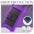 thumbnail image 7 of FJLBDE Case for iPad 6th / 5th Gen (2018 2017) / iPad Air 2/iPad Pro 9.7 inch, Rugged Shockproof Tablet Cases Cover with Kickstand Shoulder Strap, Purple, 7 of 7
