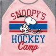 thumbnail image 3 of Peanuts - Snoopy's Hockey Camp - Toddler And Youth Girls Raglan Graphic T-Shirt, 3 of 6