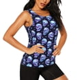 thumbnail image 2 of Lsque crystal Skull Printed Workout Tank Tops for Women, Athletic Sports Tank Tops, Compression Sleeveless Dry Fit Shirts,Sleeveless Yoga Shirt-Medium, 2 of 9