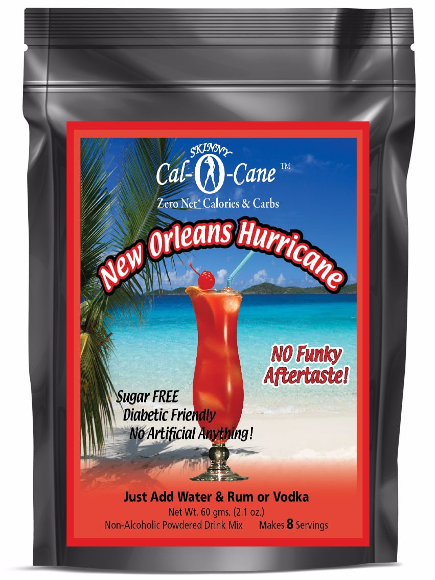Skinny Cal-O-Cane (TM) Zero Calorie All Natural New Orleans Hurricane Cocktail Mix by Private Label
