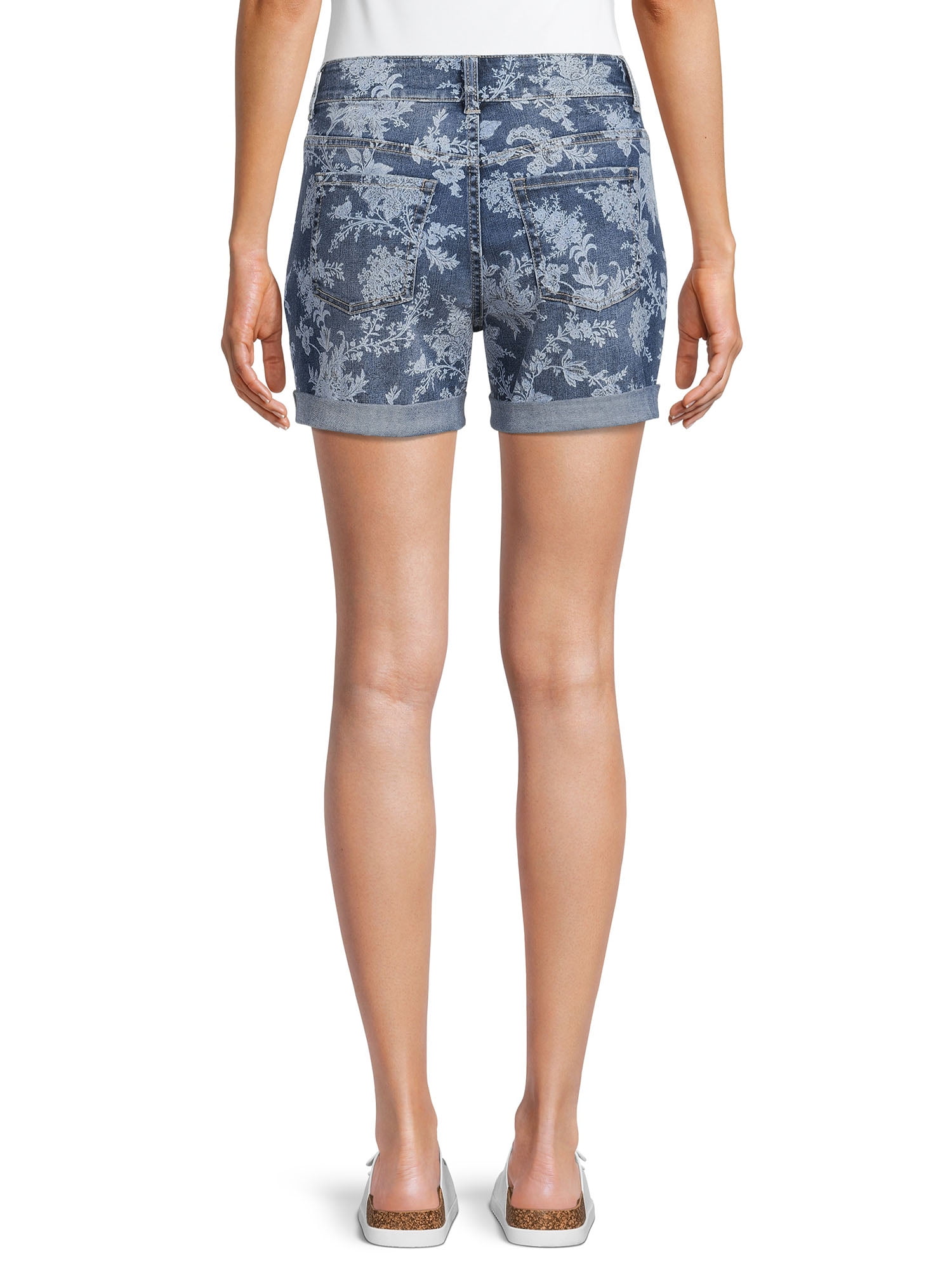 Time and tru mid rise best sale shorts
