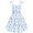 Blue White Floral, variant on Oudiya Girls Summer Sundress Spaghetti Strap Boho Cami Ruffled Tiered Dresses Casual Midi Party Dress, 5-13Y