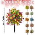 thumbnail image 2 of Artificial Flowers Outdoor Fake Silk Flower with Stakes Realistic Wildflowers for Garden Patio Yard Home Decor, 2 of 5