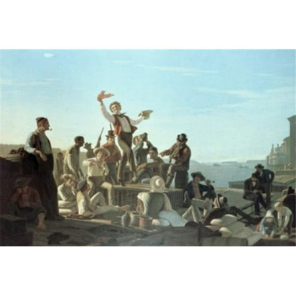 The Jolly Flatboatman George Caleb Bingham, 1811-1879 American Poster Print, 18 x 24