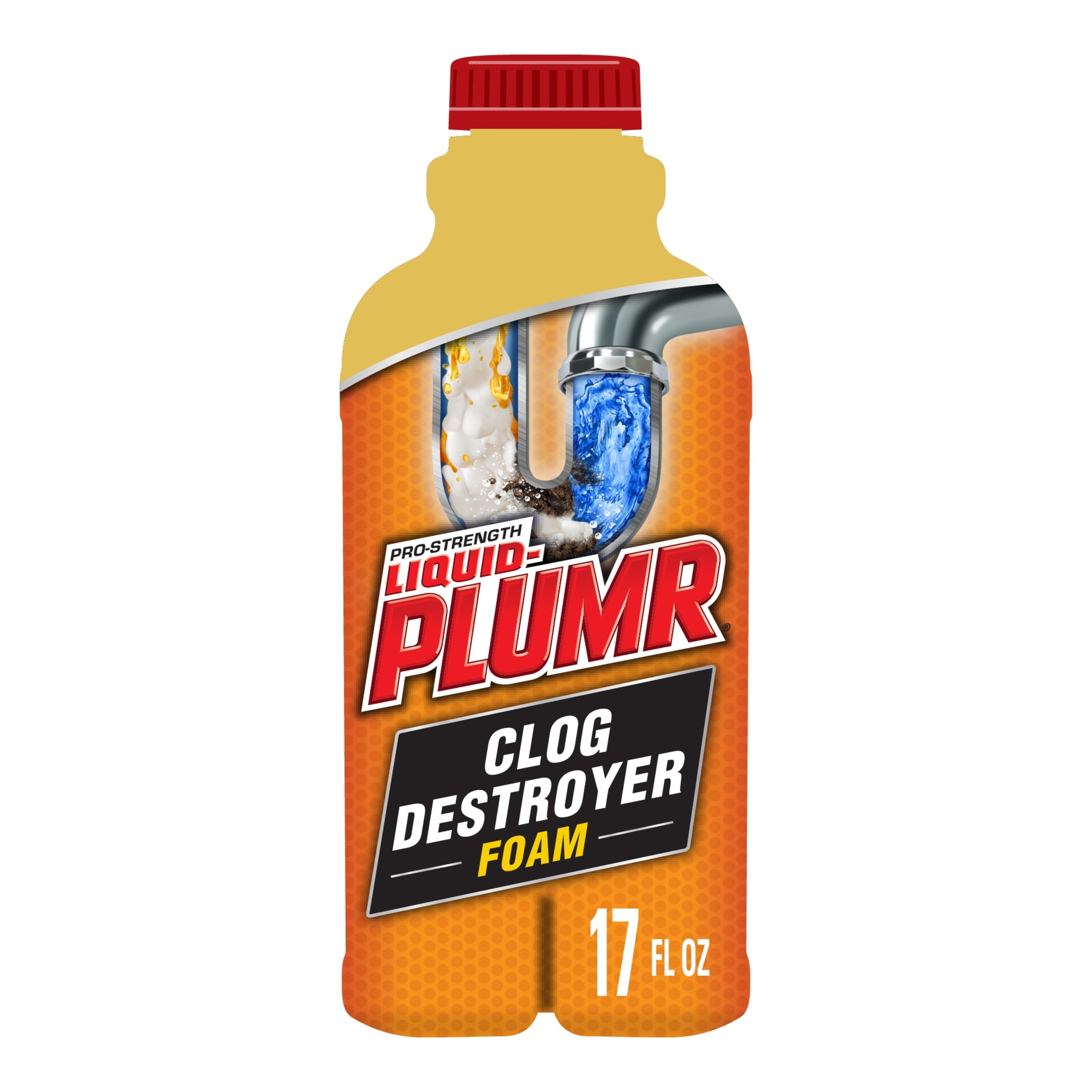 LiquidPlumr Foaming Drain Clog Remover, Unscented, 42 fl oz