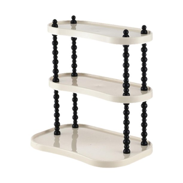 Organizador de mostrador de baño, organizador de barra de café para dormitorio, cocina y baño Base grande de 3 capas