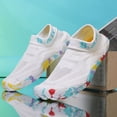 thumbnail image 2 of Domuza Women’s Barefoot Water Shoes, Breathable Knit Quick-Dry Swim Shoes with Colorful Non-Slip Sole for Beach, Pool, and Water Sports White 8.5（EU-41）, 2 of 6