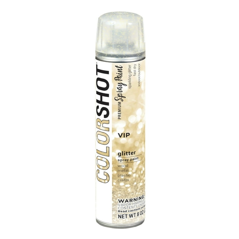 COLORSHOT Premium Multi-Surface Glitter VIP Gold Spray Paint - 8