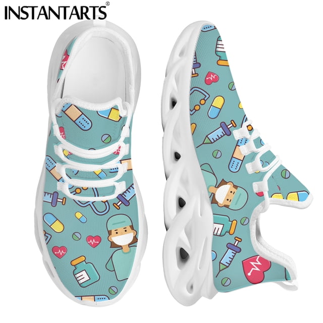 Zapatillas deportivas de malla cómodas con diseño de EMT y EMS para mujer, con plataforma unisex, planas