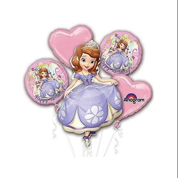 Sofia The First Balloon Bouquet (Each) - Party Supplies
