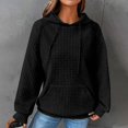 thumbnail image 2 of clear 50% off Holiday Usmixi Womens Sweatshirt Winter Pullover Hoodies for Women Casual Solid Loose Drawstring Hooded Sweatshirt Long Sleeve Soft Knitted Sweater Tops with Pocket Big Saving, 2 of 6