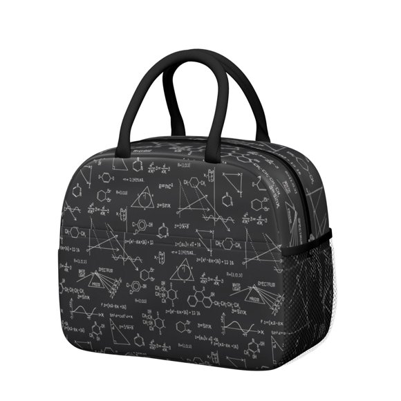 Sac à Lunch Isolé à Thème Biologie Sac Isotherme Réutilisable avec Motif Scientifique pour École Voyage et Travail