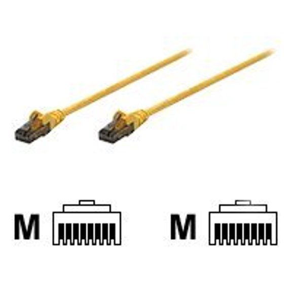 Intellinet Network Cable, Cat6, UTP, 100% Copper, 100 ft., Yellow