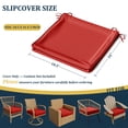 thumbnail image 2 of Kimunuk 2Pcs Outdoor Chair Cushions Slipcovers, 18.5" x 16" Replacement Waterproof Non-Slip Patio Seat Cushion Covers with Handle,Red, 2 of 7