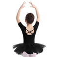 thumbnail image 5 of Loodgao Kids Girls Ballet Dance Tutu Dress Ballerina Cotton Stage Performance Skirt Leotard Black 10-12, 5 of 7