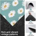 thumbnail image 3 of Teal Daisy Flower Yellow Centers Pattern Kitchen Rugs Sets Of 3,Kitchen Runner Rugs Non Skid Washable,Decorative Kitchen Floor Mats for Kitchen,Sink,Laundry,17"x30"+ 17"x47" + 17"x59", 3 of 6