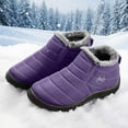 thumbnail image 5 of Gyexs Womens Snow Boots Size 9, Womens Winter Shoes 2025, Removable Footbed, Zip, Riding, Pointed Toe, Men's Fashion, Purple, Size 11, 5 of 8
