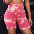 thumbnail image 4 of Tie-Dye Pantalones Cortos De Cintura Alta Mujeres Deportes Melocotón Nalgas Abdomen Yoga Pantalones Cortos Medianos De Secado Rápido Fitness Trai, 4 of 4