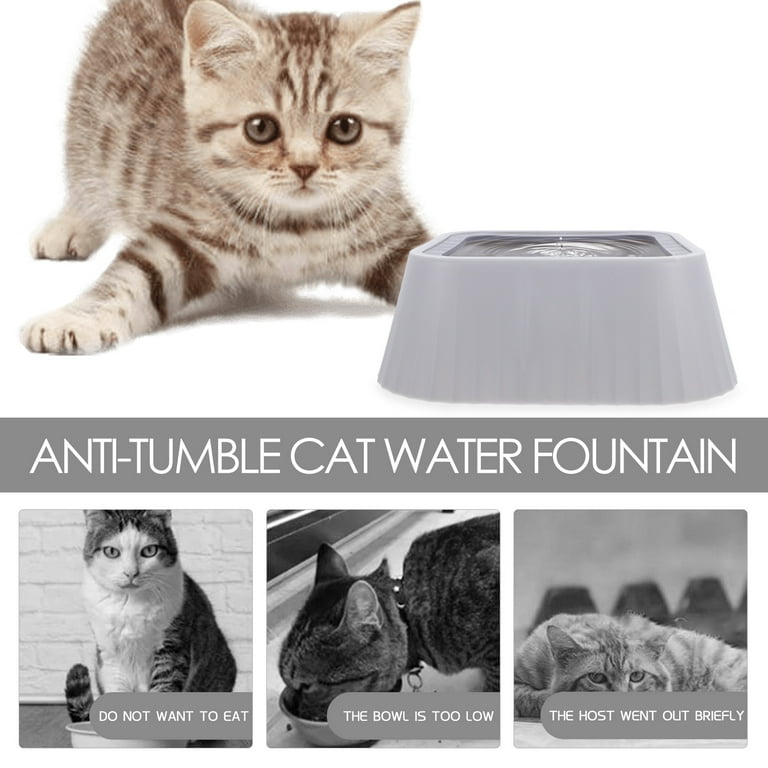 Qiysamall No Spill Pet Water Bowl For Cats And Dogs Anti tip Pet Bowl Dog Water Bowl No Spill Dog Water Bowl Slow Feeder Dog Water Bowl With Floating Disk Walmart