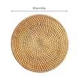 thumbnail image 2 of Kitchen Placemat Handmade Rattan Insulation Mat Table Mat Anti Scald Round Bowl Mat Dish Mat Tea Set Accessories Tea Mat Cup Mat Saucer, Kitchen Placemat, 2 of 3