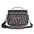 thumbnail image 2 of Multicolor Cat Head Blue Pattern Insulated Lunch Box for Women Men, Medium Leakproof Cooler Bag with Adjustable Strap, 10"x6.7"x8", 2 of 6