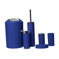 thumbnail image 2 of Juego de accesorios de baño de 6 piezas con diseño moderno, jabonera, escobilla de inodoro, jabón Azul oscuro, 2 of 9