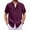 01#Dark Purple, variant on Men's Linen Shirts Short Sleeve Casual Shirt Oversized Summer Lightweight Button Down Beach Vacation Tops White M