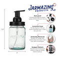 thumbnail image 2 of Jarmazing Products Vintage Blue Glass Mason Jar Foaming Dispenser – Two-Pack, 2 of 4