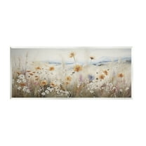 Stupell Industries Neutral Misty Meadow Botanical & Floral Painting Unframed Art Print Wall Art, 17 x 7