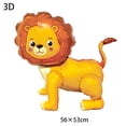 thumbnail image 5 of Globos de animales de la jungla Globos gigantes de aluminio para fiestas de safari en la jungla Globos para baby shower con forma de león, tigre, jirafa y elefante, 5 of 5