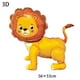 thumbnail image 5 of Globos de animales de la jungla Globos gigantes de aluminio para fiestas de safari en la jungla Globos para baby shower con forma de león, tigre, jirafa y elefante, 5 of 5