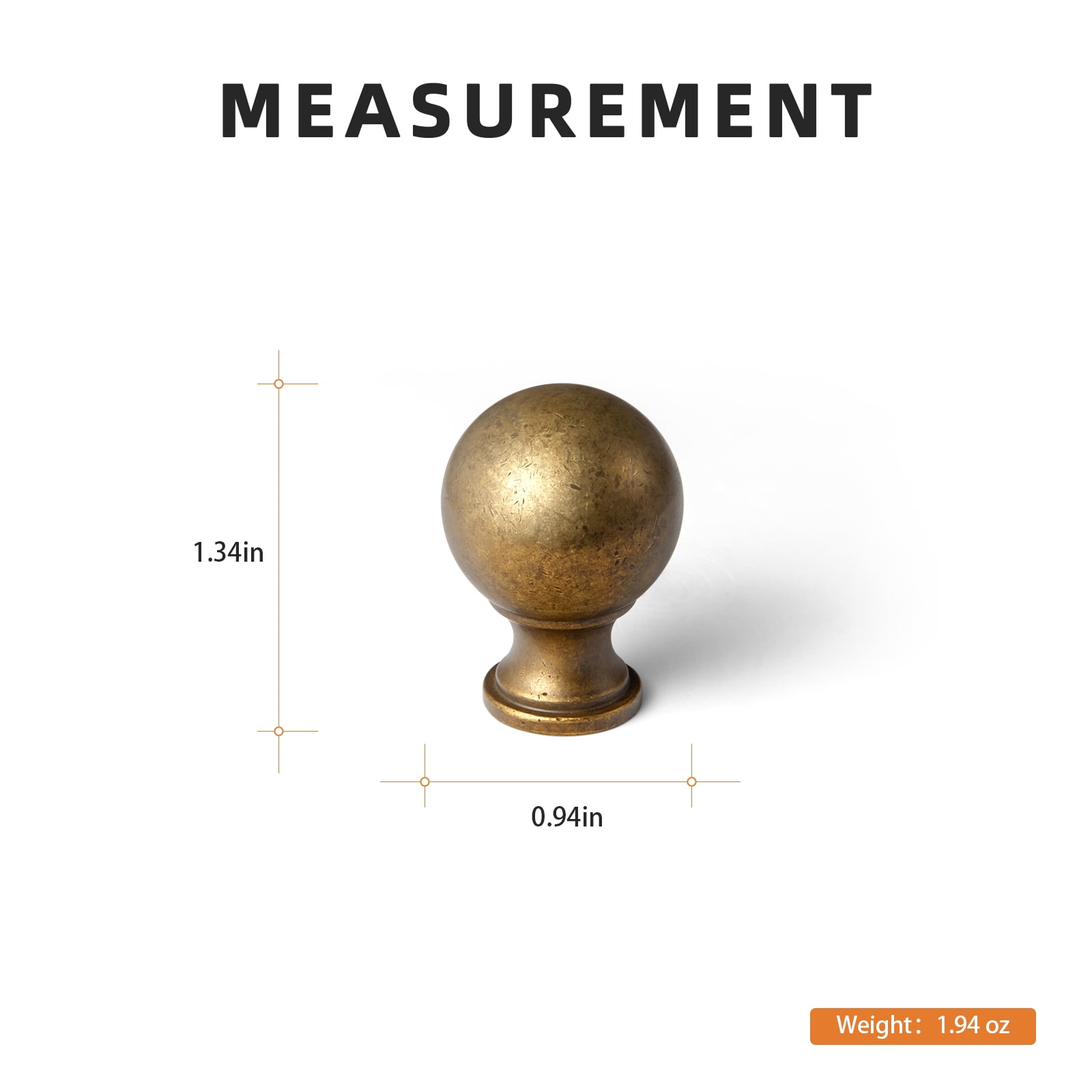 Goo-Ki 12 Pack Antique Brass Cabinet Drawer Knobs, Zinc Alloy 0.94" Dia Cabinet Handles for Bar Cupboard Closet Wardrobe