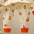 thumbnail image 4 of NOLDARES Toddler Boys Casual Fall Set 2 Piece Long Sleeve Print Pattern Pullover Tee Elastic Waist Joggers Soft Warm Outfits Clothes Size:6-12 M,Orange, 4 of 6