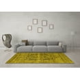 thumbnail image 3 of Ahgly Company Machine Washable Indoor Rectangle Persian Yellow Traditional Area Rugs, 5' x 7', 3 of 4