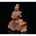 thumbnail image 3 of Hand Carved Wooden Figurine Samantabhadra Statue Carving Buddhist Chinese Handcarved Elephant Virtue Compassion Benevolence, 3 of 4