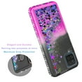 thumbnail image 5 of Samsung Galaxy A12 Case, [Not fit for Samsung Galaxy A10/ Galaxy A11], Liquid Floating Glitter Quicksand Bling with Spot Diamond Cover - Black/Pink, 5 of 5