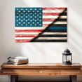 thumbnail image 2 of Elephant Stock Rustic Usa Police Flag Wall Art - Horizontal Canvas Wall Art - Living Room Wall Decor - Flags Canvas - Red And Blue Decor - 24" x 16", 2 of 8